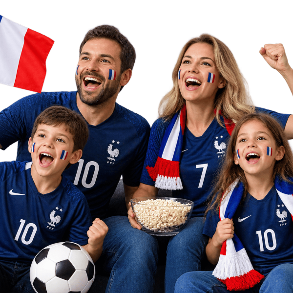 Une famille française prend plaisir à regarder KING 365.